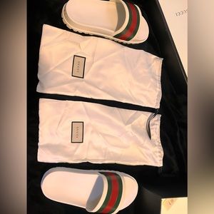 Gucci Web Slide premium condition white